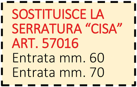 Securemme Serratura Triplice Ad Infilare 4 Mandate 2 Chiavi Dm Art. 2033 E.70