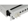 Cassetto fibra ottica 24 porte per adattatori lc duplex e sc simplex - 1 unita' per installazione - 19 grigio con binari telescopici