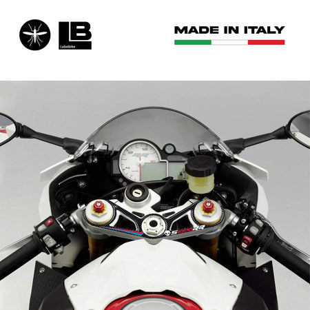 Adesivo in Resina 3D PIASTRA FORCELLA compatibile per MOTO BMW S1000RR 2009-2011