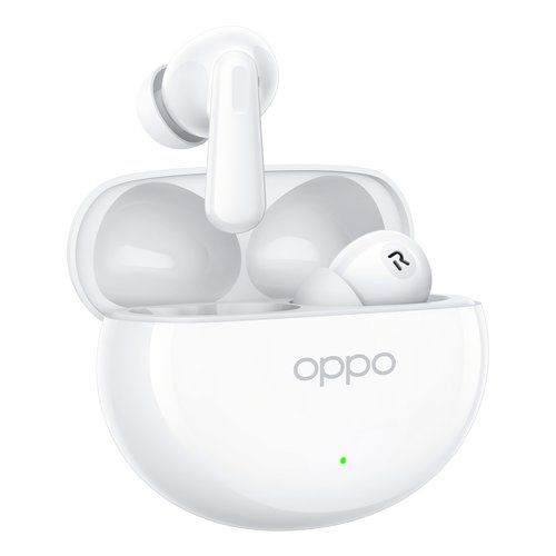 Oppo enco air4 auricolari true wireless,44h di autonomia, driver in titanio, bluetooth 5.4, controlli touch, cancellazione del rumore ai, android e ios, ip55, [versione italiana], silky white - 110070330264