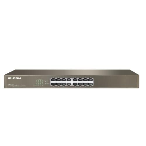 Switch ip-com g1016g 16p gigabit unmanaged 1u,19-inch rack-mountable