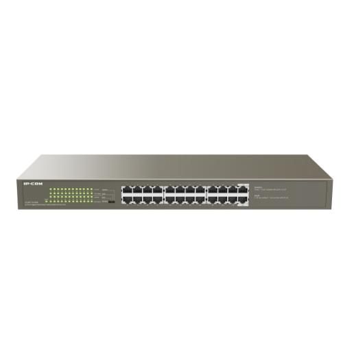 Switch ip-com g1124p-24-250w 24p gigabit poe unmanaged 1u,19-inch rack-mountable