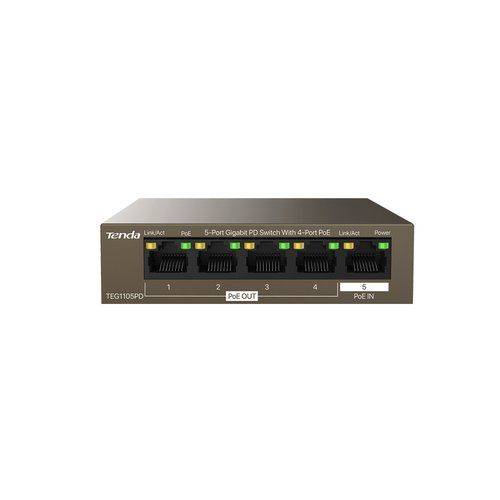 Switch tenda teg1105pd 5p lan gigabit pd desktop con 4p poe