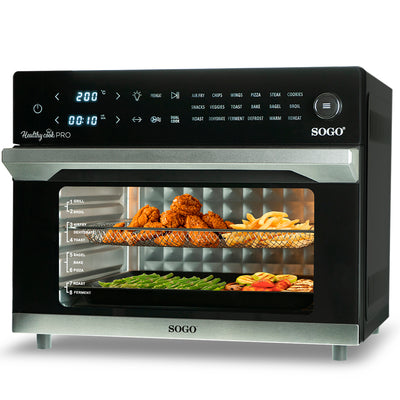 SOGO Friggitrice + forno + disidratatore + grill  30L / 1800W / timer 12h / touch control + ricettario