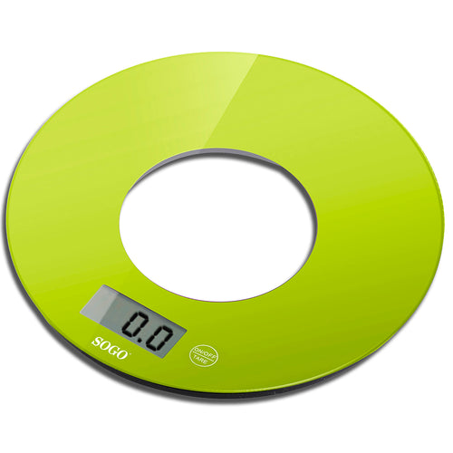 SOGO Bilancia elettronica  in vetro colorato verde