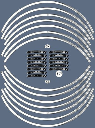 KIT STRISCE ADESIVE compatibili per CERCHI 17 MOTO KAWASAKI Z1000 Adesivi tuning