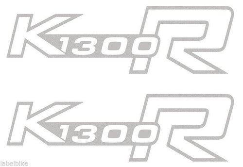 2 ADESIVI SERBATOIO per MOTO BMW K1300R K1300 STICKERS K 1300 R ARGENTO 14x4