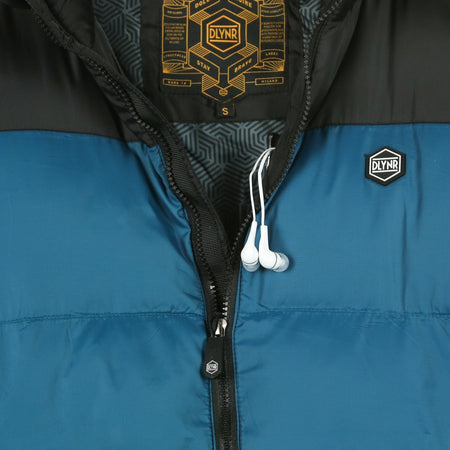 DOLLY NOIRE Piumino Uomo Techno Padded Jacket Black/petroleum/fluo Green da uomo