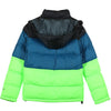 DOLLY NOIRE Piumino Uomo Techno Padded Jacket Black/petroleum/fluo Green da uomo
