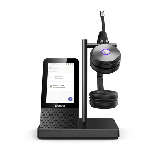 Yealink wh66 dual teams sistema di audioconferenza personale wireless a padiglione ufficio usb tipo a bluetooth base di ricarica nero - WH66-DUAL-TEAMS