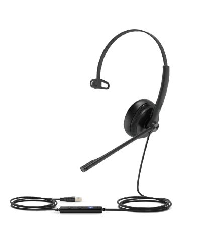Yealink uh34 lite auricolare cablato a padiglione ufficio nero - UH34 LITE MONO TEAMS