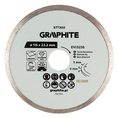 Disco Diamantato Ø 100 Mm - Foro 22,2 Mm - Graphite