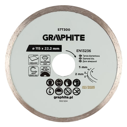 Disco Diamantato Ø 100 Mm - Foro 22,2 Mm - Graphite