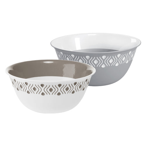 Ciotola 'Tosca' Ø Cm 13 X H.6 - Bianco/Tortora - Stefanplast