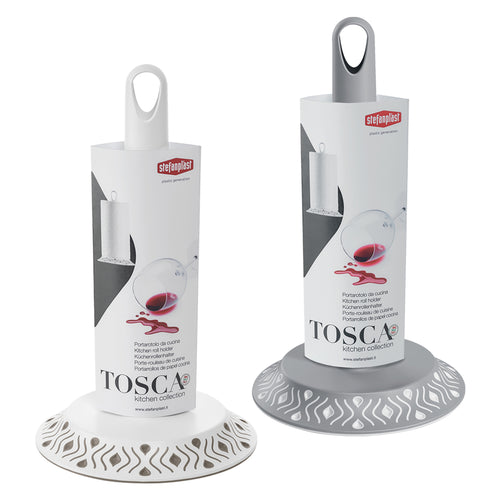 Portarotolo Da Cucina 'Tosca' Bianco/Tortora - Stefanplast
