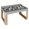 Alzaciotola Per Cane/Gatto 'Lifter' Cm. 57 X 35 X H. 30 - Ciotole Ø 2 X 21 - Mocaccino - Mp Bergamo S.R.L.