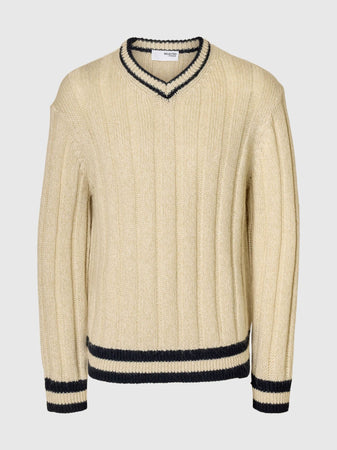 SELECTED Magliaa scollo V Uomo Selected SLHROY LS KNIT RELAXED da uomo