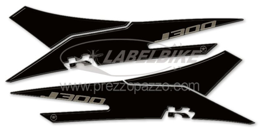 2 ADESIVI gel 3D PROTEZIONI PEDANE compatibili per J 300 SCOOTER KAWASAKI J300
