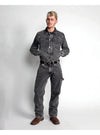 ARIES Acid Wash Denim Carpenter Jean da uomo