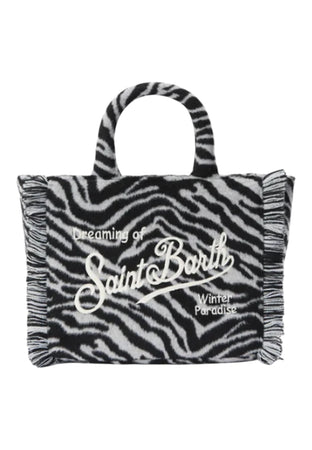 MC2 SAINT BARTH Borsa Colette in feltro stampa zebrata Donna MC2 Saint Barth da donna