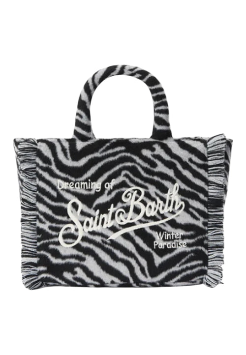 MC2 SAINT BARTH Borsa Colette in feltro stampa zebrata Donna MC2 Saint Barth da donna