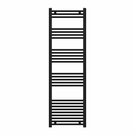 Radiatore Termoarredo Scaldasalviette Nero Opaco Con Tubolari Ø25Mm Modello Elvia - Mm 840X450 Watt 377 Int.400 - Mam