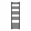 Radiatore Termoarredo Scaldasalviette Nero Opaco Con Tubolari Ø25Mm Modello Elvia - Mm 1230X450 Watt 532 Int.400 - Mam