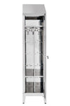 Armadio spogliatoio in acciaio AISI 304 ad 1 posto con tramezza sporco pulito cm. 50x40x215h