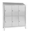 Armadietto sovrapposto in acciaio inox AISI 304 a 6 posti cm. 120x40x215h
