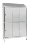 Armadietto sovrapposto in acciaio inox AISI 304 a 6 posti cm. 120x40x215h