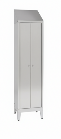 Armadietto per spogliatoio inox AISI 430 monoblocco ad 1 posto cm. 50x40x215h