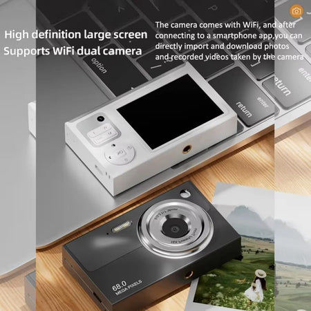 Fotocamera Digitale 4K WiFi Videocamera Compatta 6800W Pixel 16x Zoom