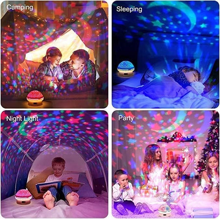 Lampada decorativa della camera da letto cielo stellato rotazione a 360° 8 Luci