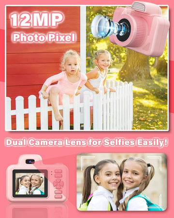 Macchina Fotografica per Bambini 12MP Mini SLR Selfie Fotocamera Bambina