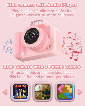 Macchina Fotografica per Bambini 12MP Mini SLR Selfie Fotocamera Bambina