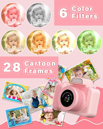 Macchina Fotografica per Bambini 12MP Mini SLR Selfie Fotocamera Bambina