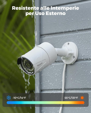 Reolink 5MP Telecamera Esterno PoE, Rilevamento di Uomo/Veicolo/Animale