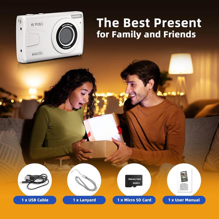 Fotocamera digitale CCN fotocamera da 64 MP 1080P FHD con schermo da 3,0 pollici