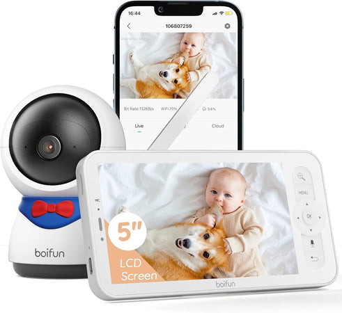 Baby Monitor Video,Controllo Tramite APP Mobile & Monitor LCD BOIFUN