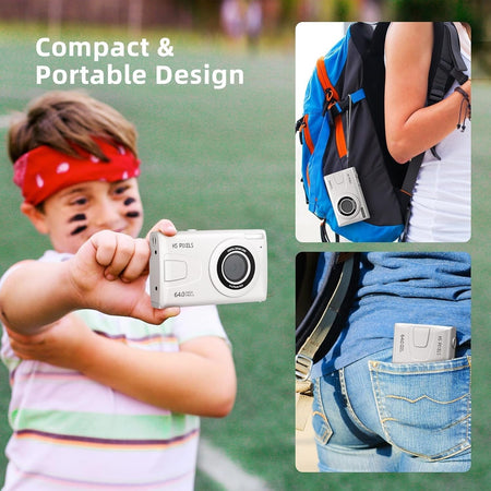 Fotocamera digitale CCN fotocamera da 64 MP 1080P FHD con schermo da 3,0 pollici