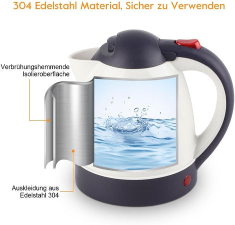 Bollitore per Camion 24V, Bollitore Elettrico per Auto da 1000ml Acciaio Inossid