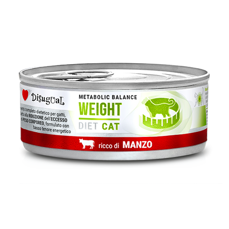 Disugual Metabolic Balance Weight gusto Manzo per Gatti Adulti 85gr