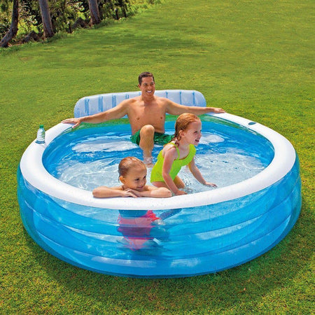 Piscina gonfiabile "Family" con poltrona e schienale per adulti e bambini