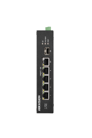 Hikvision hub switch 6 porte con 4 porte poe 10/100 ds-3e0106p-e/m