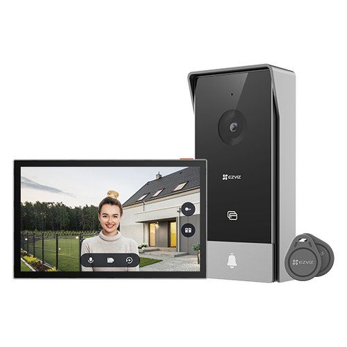 Citofono ezviz cs hp5 r100 1w2tfc connect 3in1 full hd black e silver