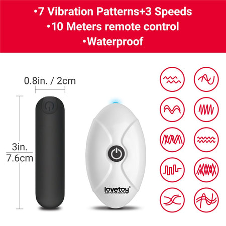Mutandina con scritta sexy stampata e vibratore indossabile Taglia XS-S
