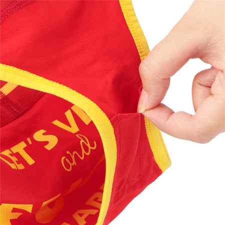Mutandina con scritta sexy stampata e vibratore indossabile Taglia XS-S