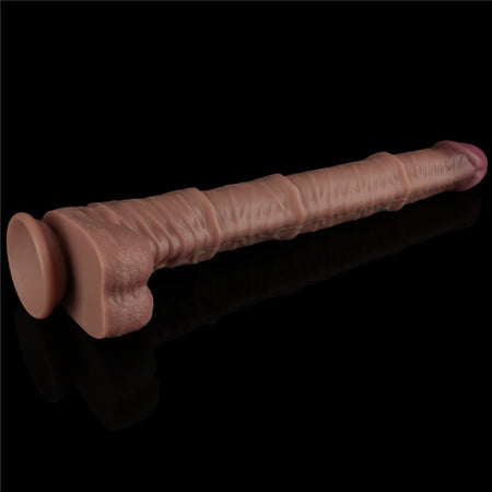 LOVETOY Pene dildo gigante in silicone a doppia densità XXL color carne cm 40