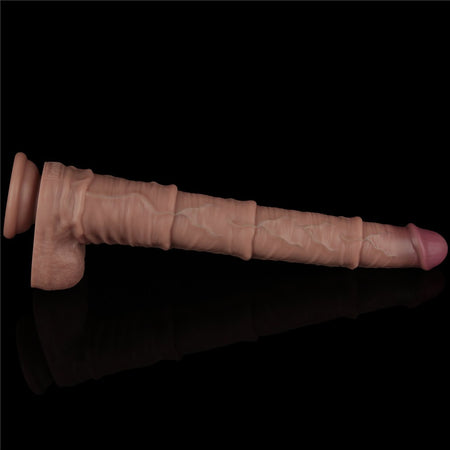 LOVETOY Pene dildo gigante in silicone a doppia densità XXL color carne cm 40
