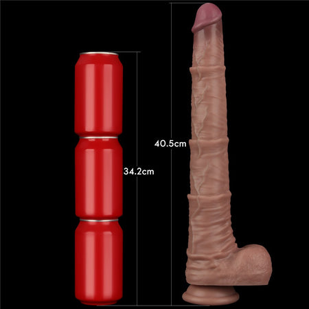LOVETOY Pene dildo gigante in silicone a doppia densità XXL color carne cm 40